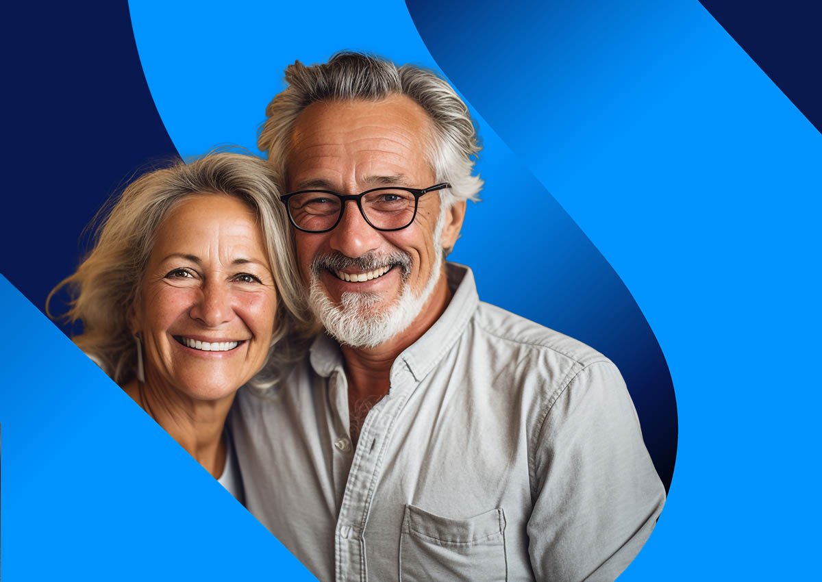 Couple Blue Swirl